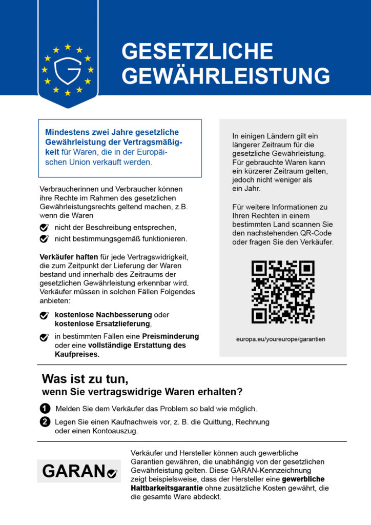 Gewährleistungslabel